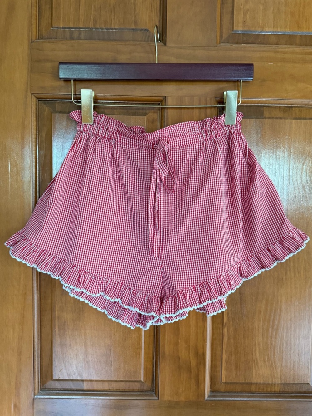 DOEN Cerise Paris Gingham Luella Short XS - Picture 2 of 6